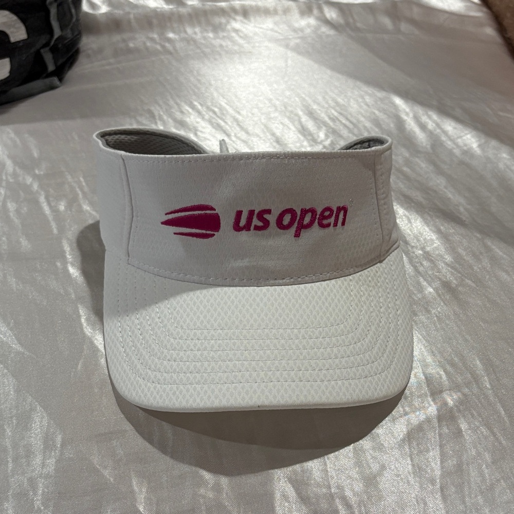 US Open White and Pink Women's Visor Hat